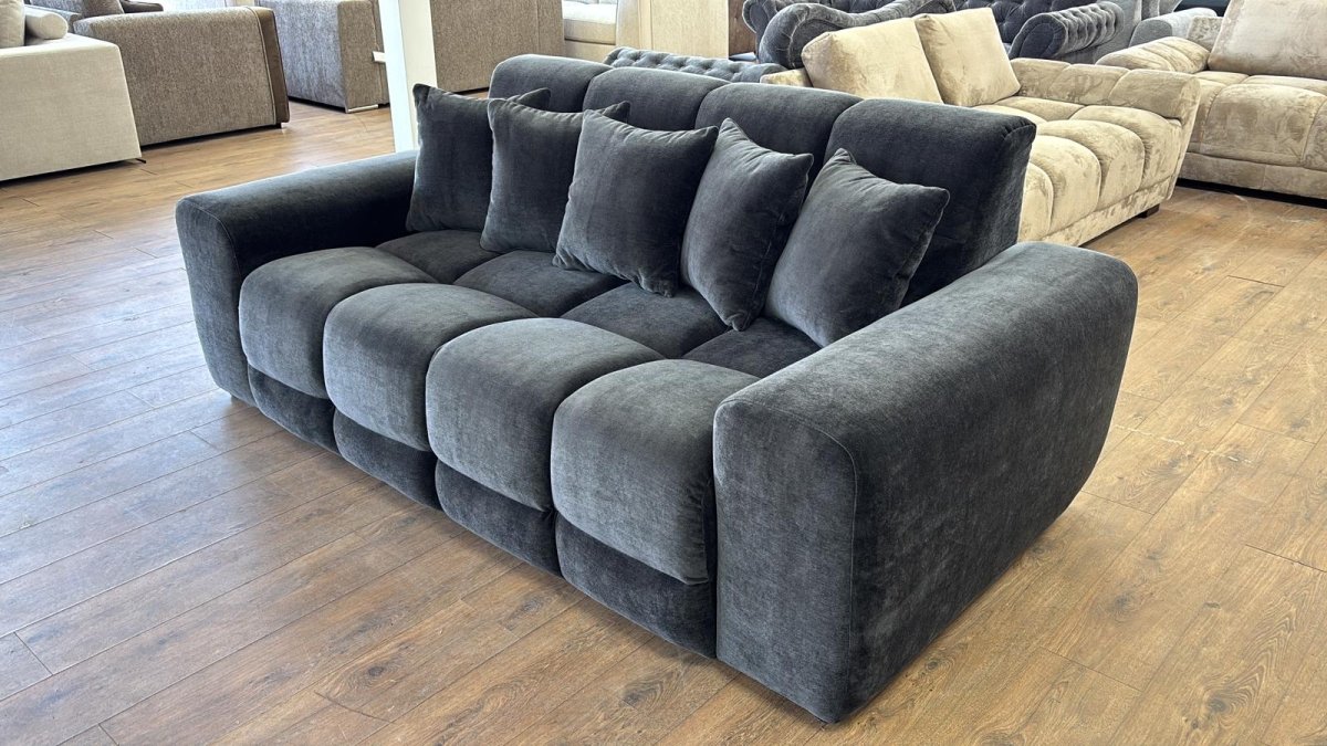 Jacob Sofa Black 3 Seater - Comfort Furniture