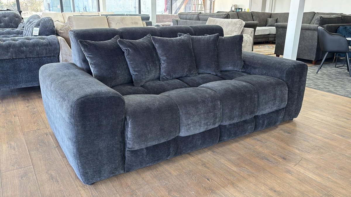 Jacob Sofa Black 3 Seater - Comfort Furniture