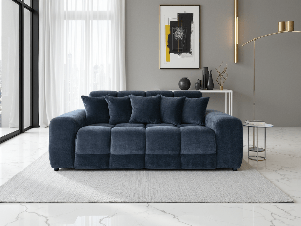 Jacob Sofa Black 3 Seater - Comfort Furniture