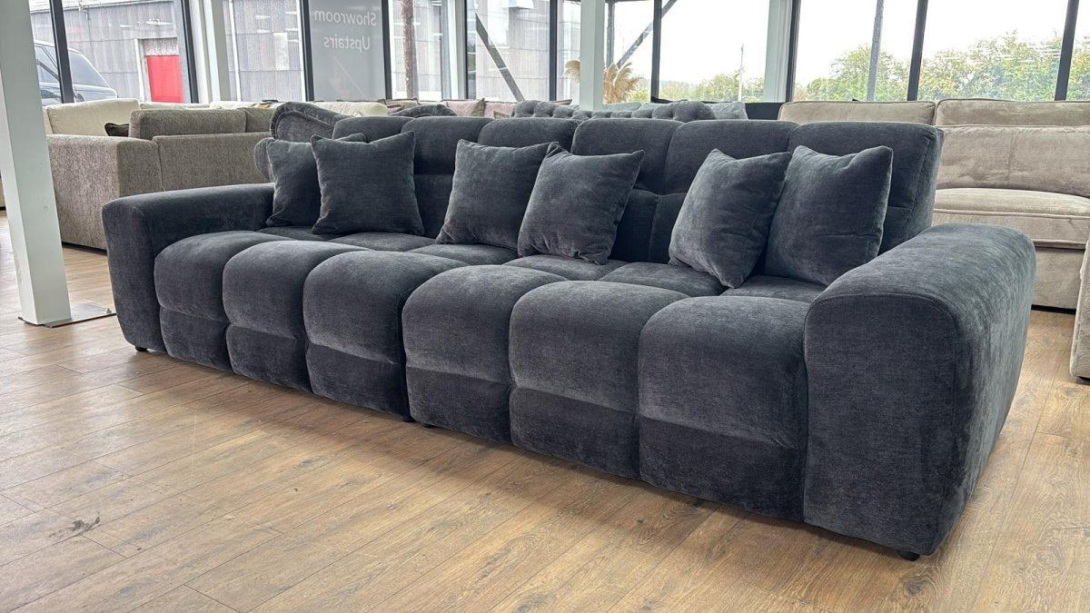 Jacob Sofa Black 4 Seater - Comfort Furniture