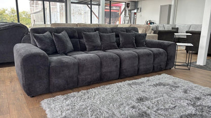 Jacob Sofa Black 4 Seater - Comfort Furniture