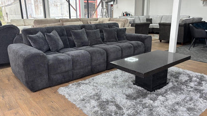 Jacob Sofa Black 4 Seater - Comfort Furniture