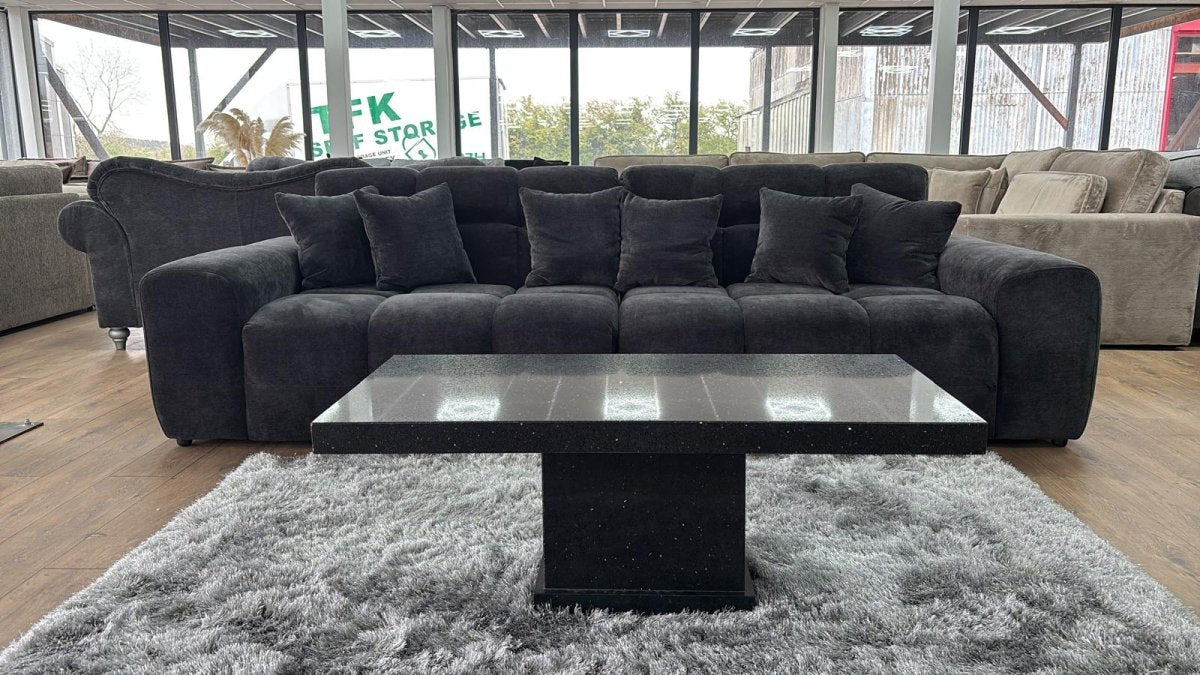 Jacob Sofa Black 4 Seater - Comfort Furniture