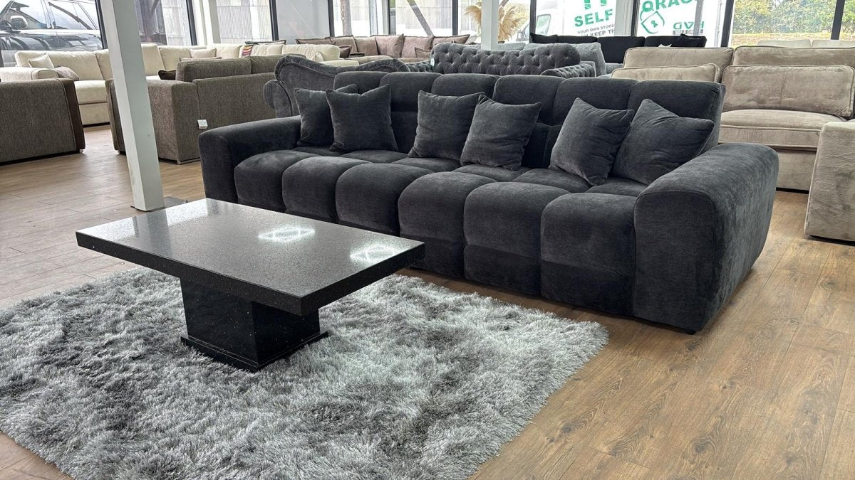 Jacob Sofa Black 4 Seater - Comfort Furniture