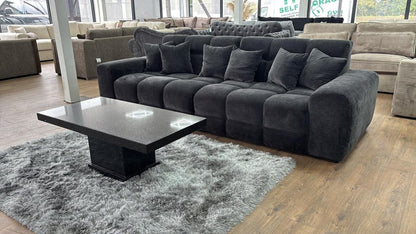 Jacob Sofa Black 4 Seater - Comfort Furniture