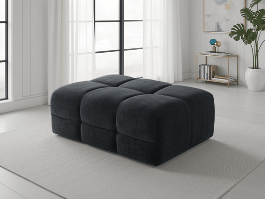 Jacob Sofa Black Footstool – Matching Footstool for Jacob Range | Comfort Furniture