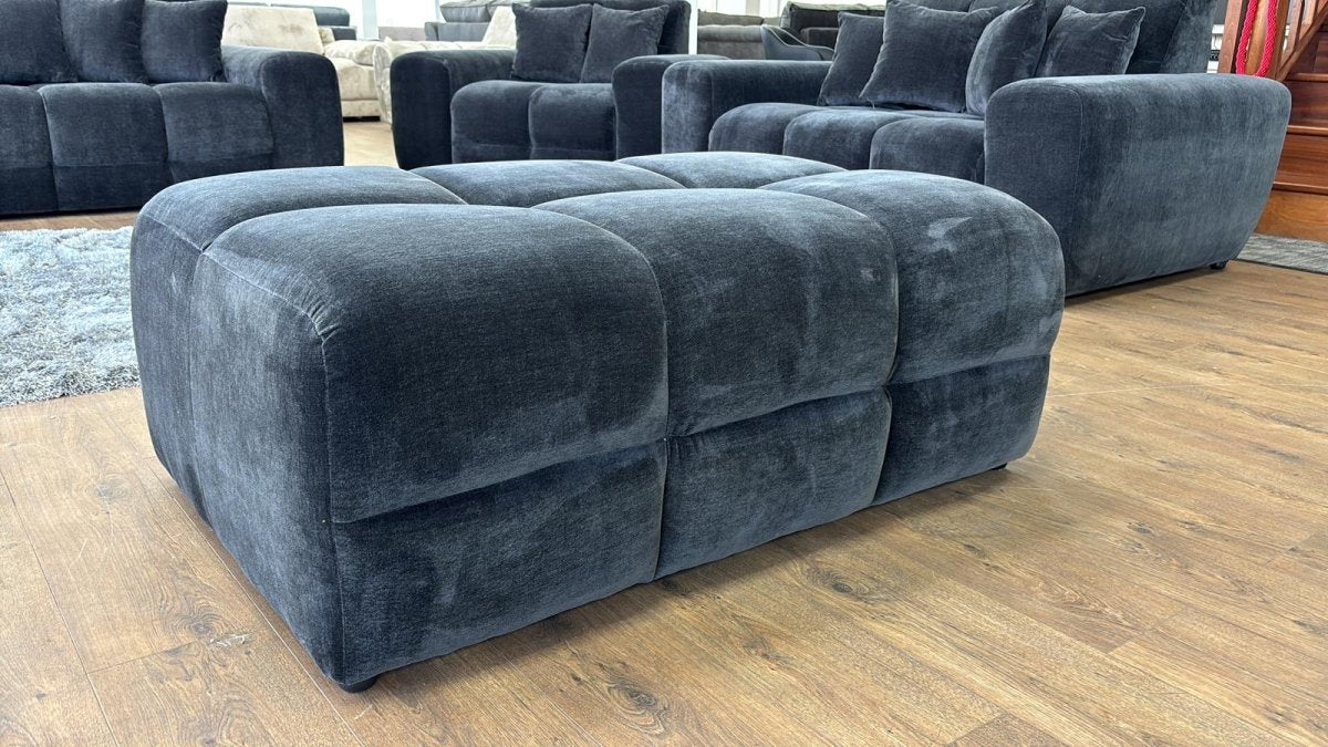Jacob Sofa Black Footstool - Comfort Furniture