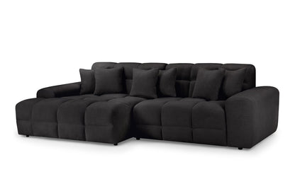 Jacob Sofa Black Left Hand Facing Corner - Comfort Furniture