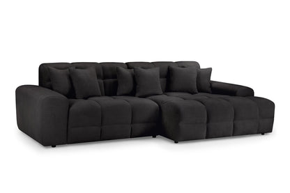 Jacob Sofa Black Right Hand Facing Corner - Comfort Furniture