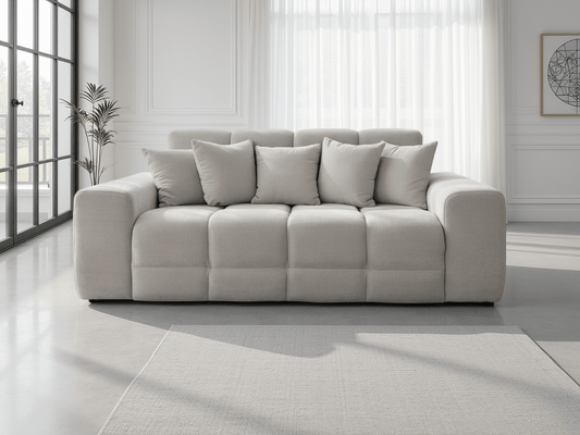 Jacob Sofa Natural 3 Seater – Natural Fabric 3 Seater Sofa | Comfort Furniture