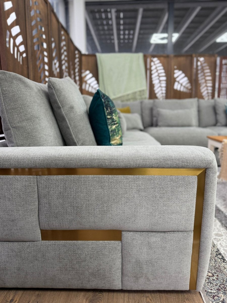 Jupiter Sofa Grey Large Corner - Comfort Furniture