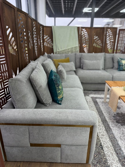 Jupiter Sofa Grey Large Corner - Comfort Furniture