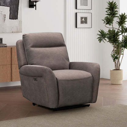 Kilkee 1 Seater Power Recliner Armchair – Mid-Grey Fabric - Comfort Furniture