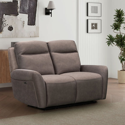 Kilkee 2 Seater Power Recliner Sofa – Mid-Grey Fabric - Comfort Furniture