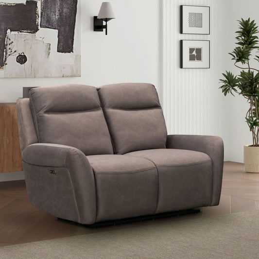 Kilkee 2 Seater Power Recliner Sofa – Mid-Grey Fabric - Comfort Furniture