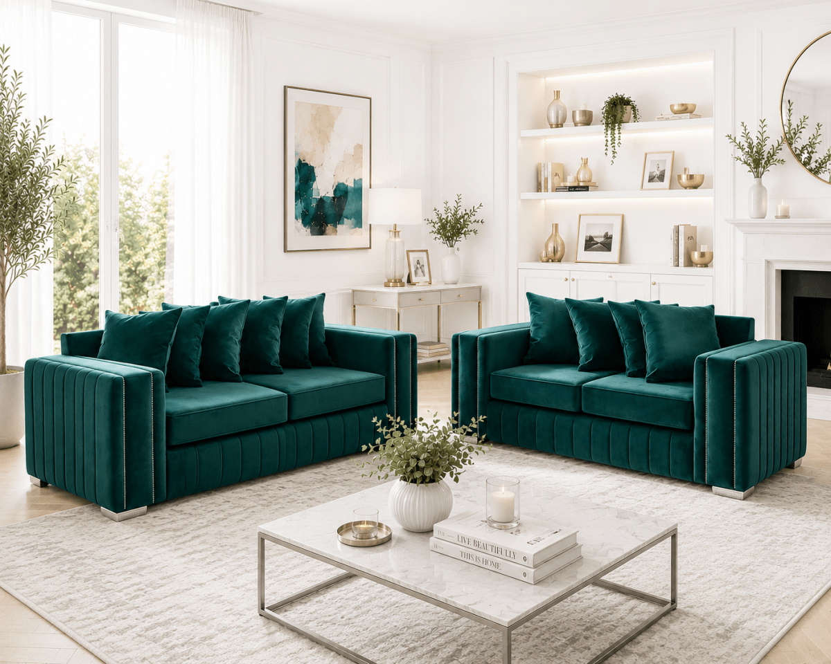 Layla Sofa Suite in Black – 3+2 Fullback Sofa Suite | Comfort Furniture