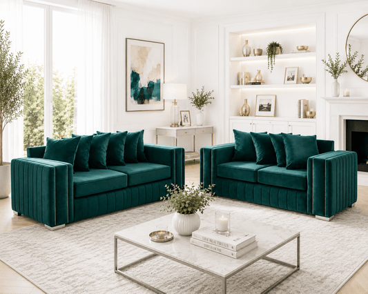 Layla Sofa Suite in Black – 3+2 Fullback Sofa Suite | Comfort Furniture