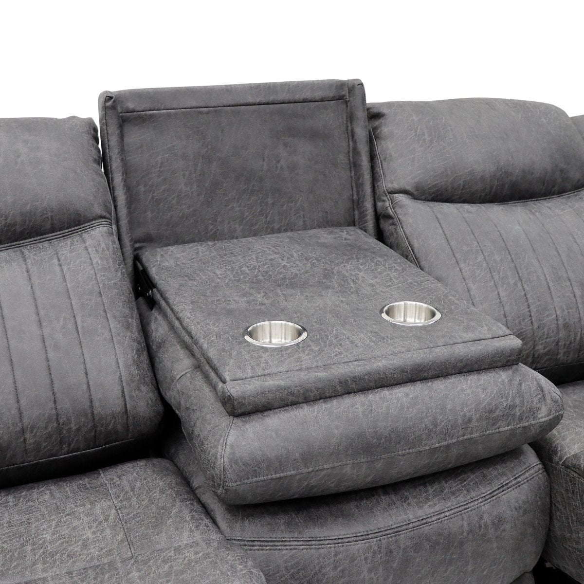 Leon Electric Recliner Sofa Grey 3 Seater - Comfort Furniture