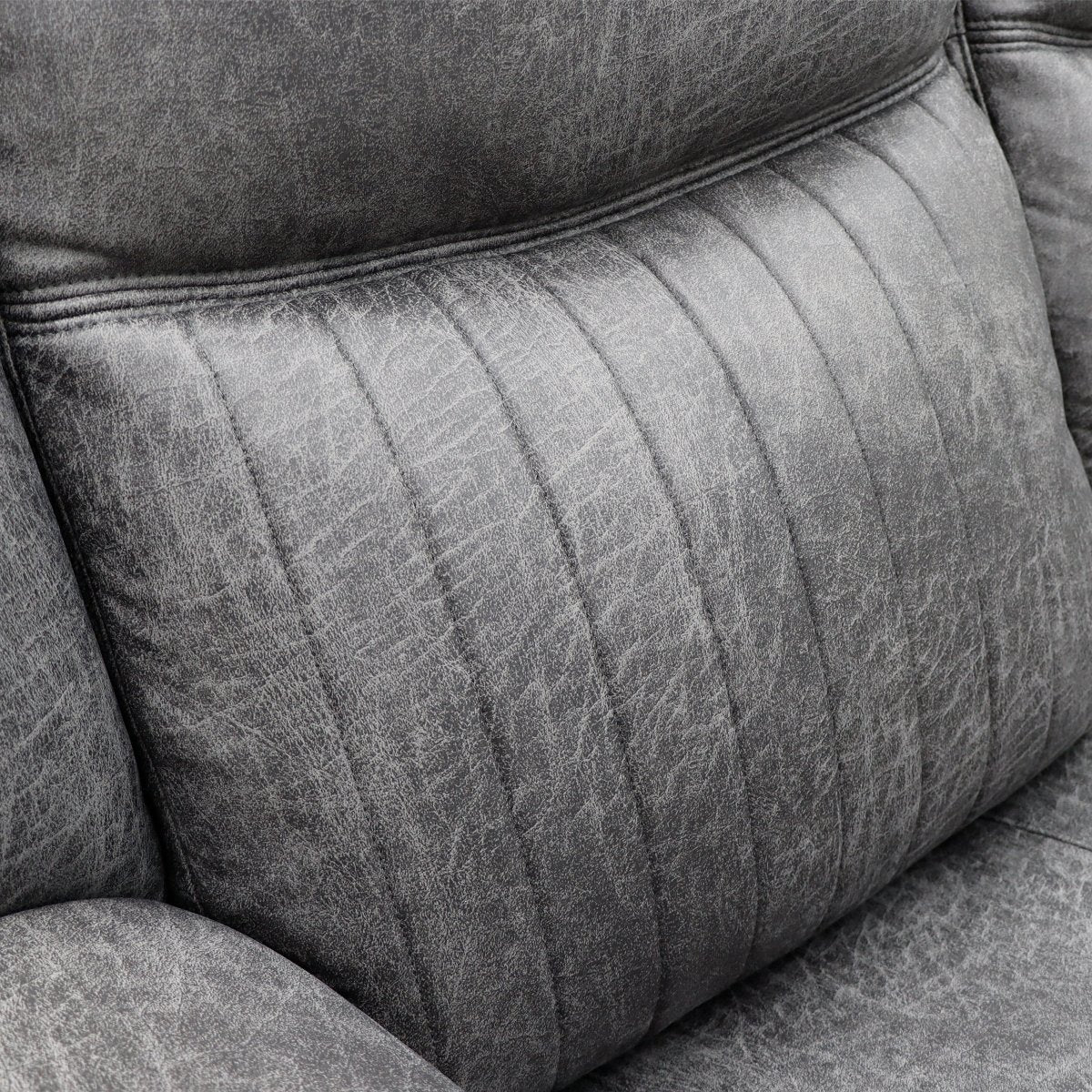 Leon Electric Recliner Sofa Grey 3 Seater - Comfort Furniture