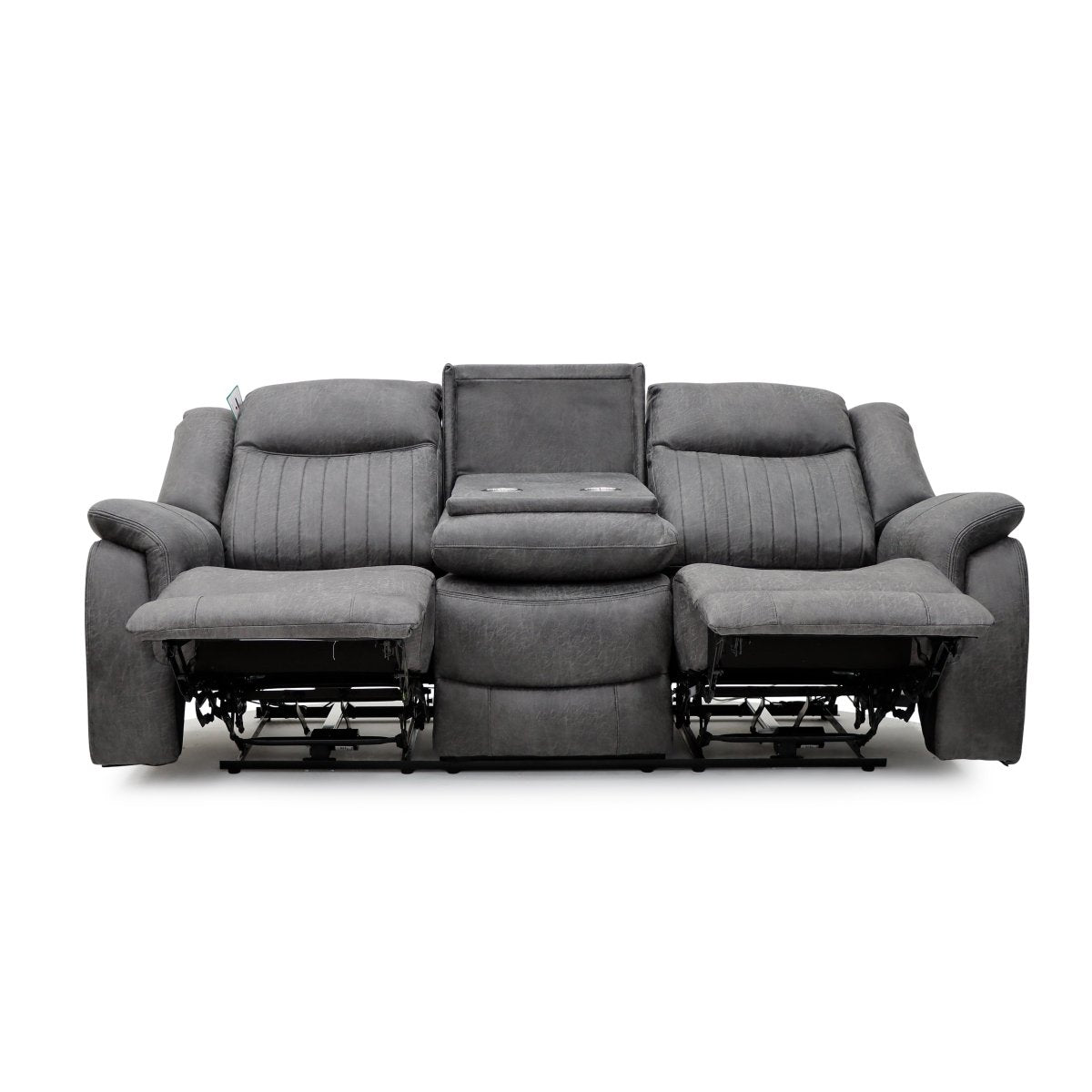 Leon Electric Recliner Sofa Grey 3 Seater - Comfort Furniture