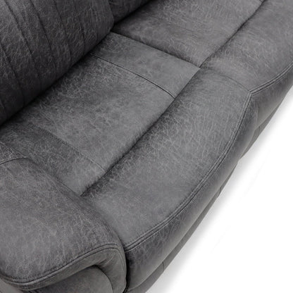 Leon Electric Recliner Sofa Grey 3 Seater - Comfort Furniture