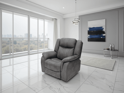 Leon Electric Recliner Sofa Grey Armchair - Comfort Furniture