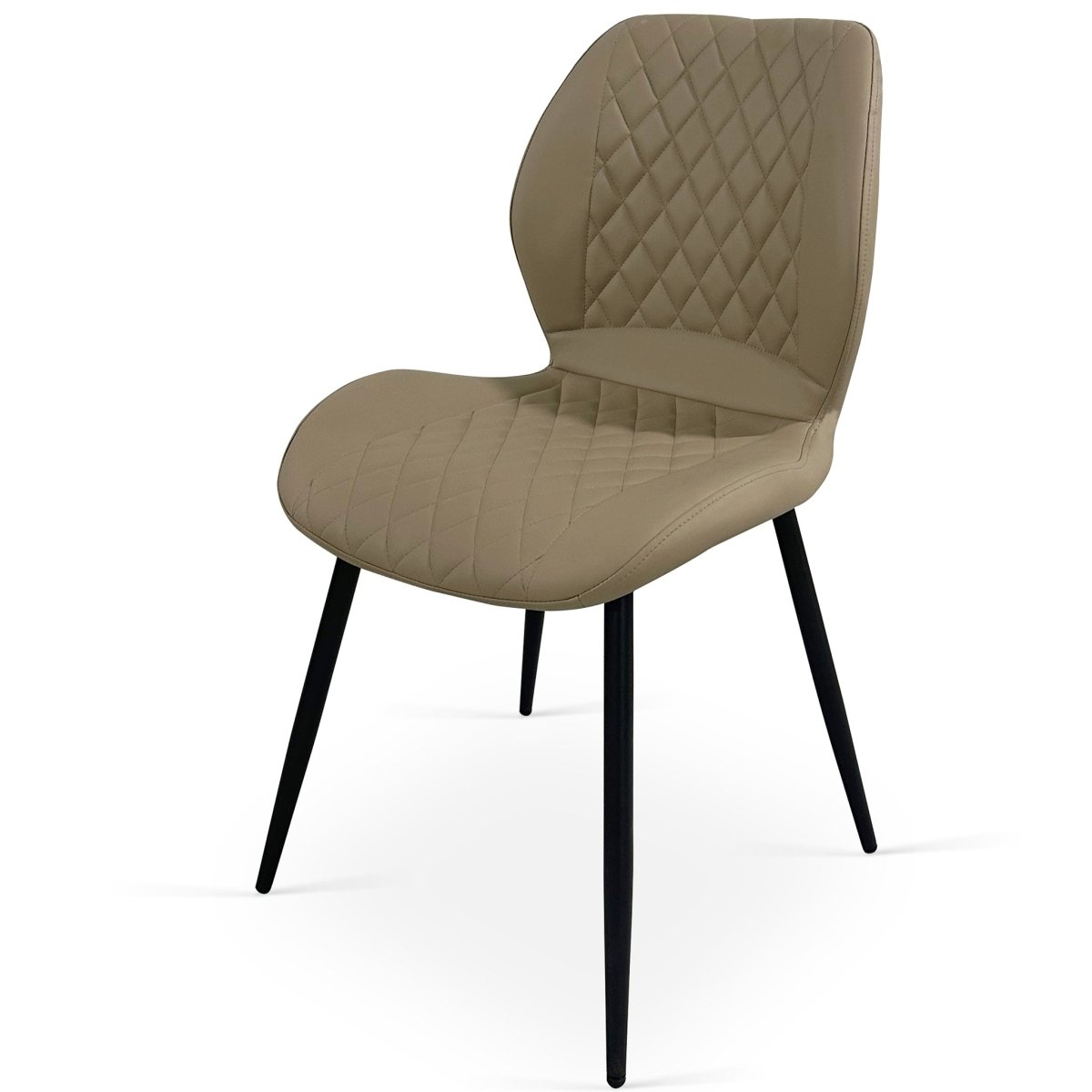 Lily Dining Chairs – Beige PU (Set of 4) - Comfort Furniture