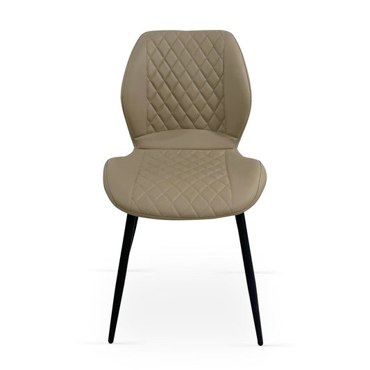 Lily Dining Chairs – Beige PU (Set of 4) - Comfort Furniture