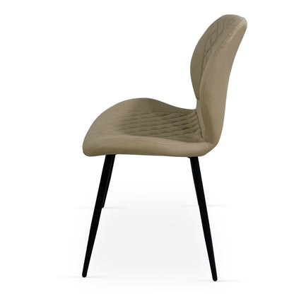 Lily Dining Chairs – Beige PU (Set of 4) - Comfort Furniture