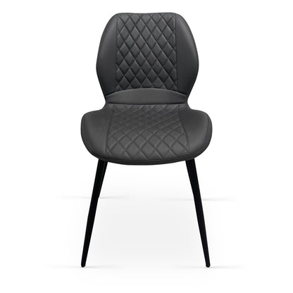 Lily Dining Chairs – Dark Grey PU (Set of 4) - Comfort Furniture
