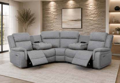 Linden Electric Recliner Corner Sofa – Power Recliner L-Shape | Comfort Furniture