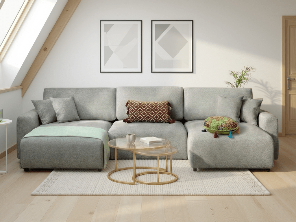 Luma Sofa Grey U Shape Corner - Comfort Furniture