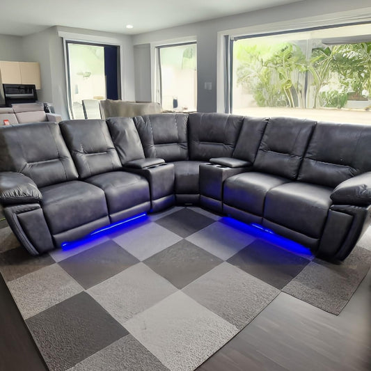 Madrid Big Corner Leather Recliner Sofa - Comfort Furniture