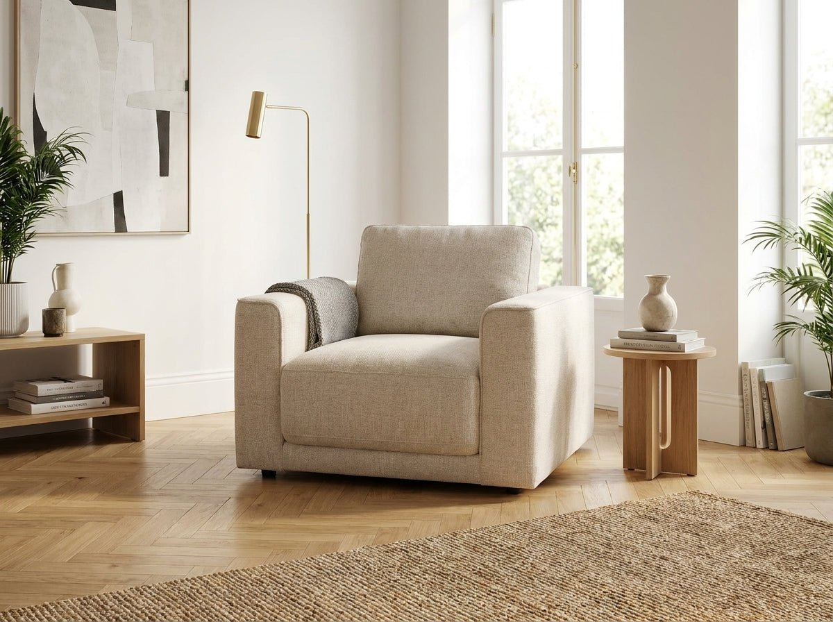 Marlow Sofa Beige Armchair - Comfort Furniture