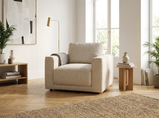 Marlow Sofa Beige Armchair - Comfort Furniture