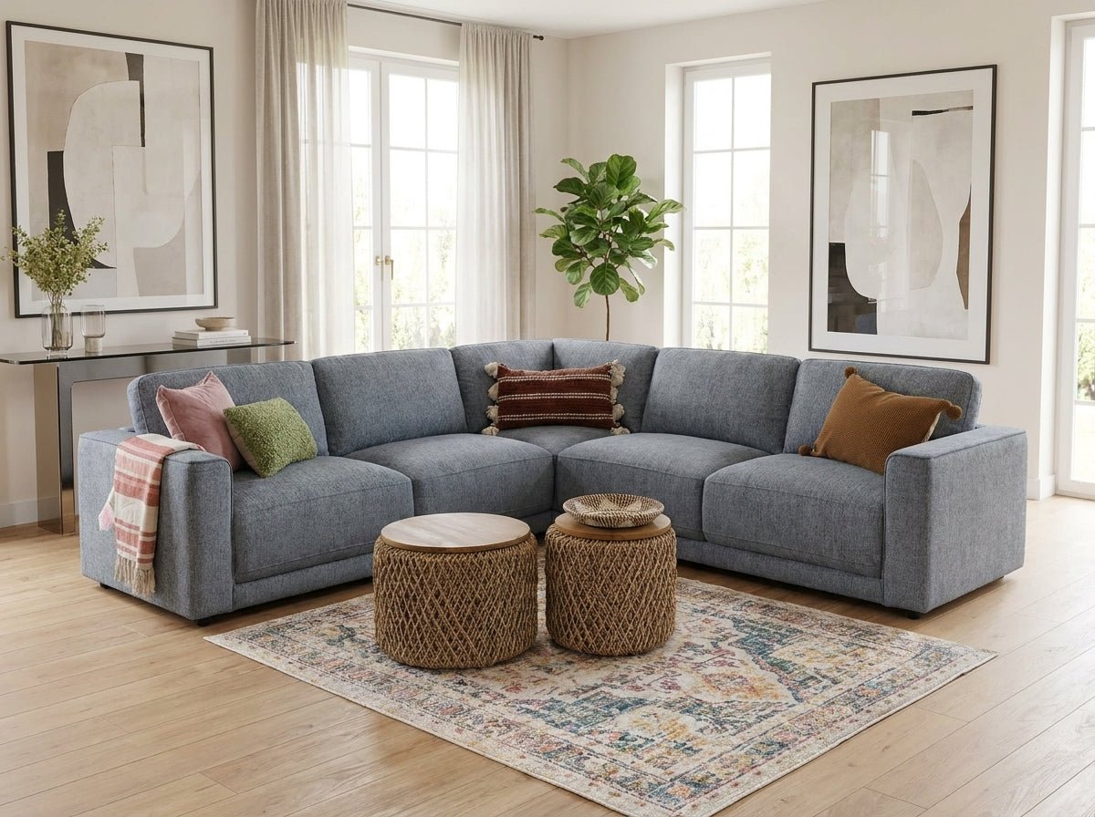 Marlow Sofa Grey Large Corner - Comfort Furniture