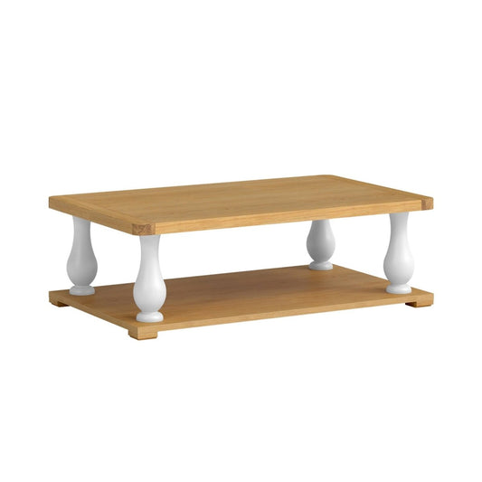 Mayfair Coffee Table – Oak & White - Comfort Furniture
