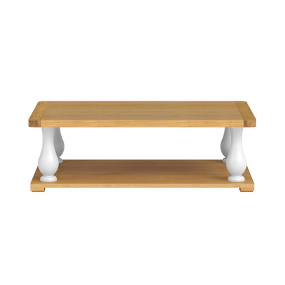 Mayfair Coffee Table – Oak & White - Comfort Furniture
