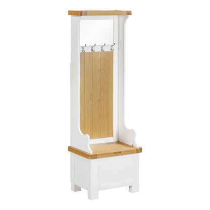 Mayfair Hallway Storage Unit – Oak & White - Comfort Furniture