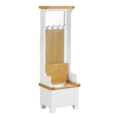 Mayfair Hallway Storage Unit – Oak & White - Comfort Furniture