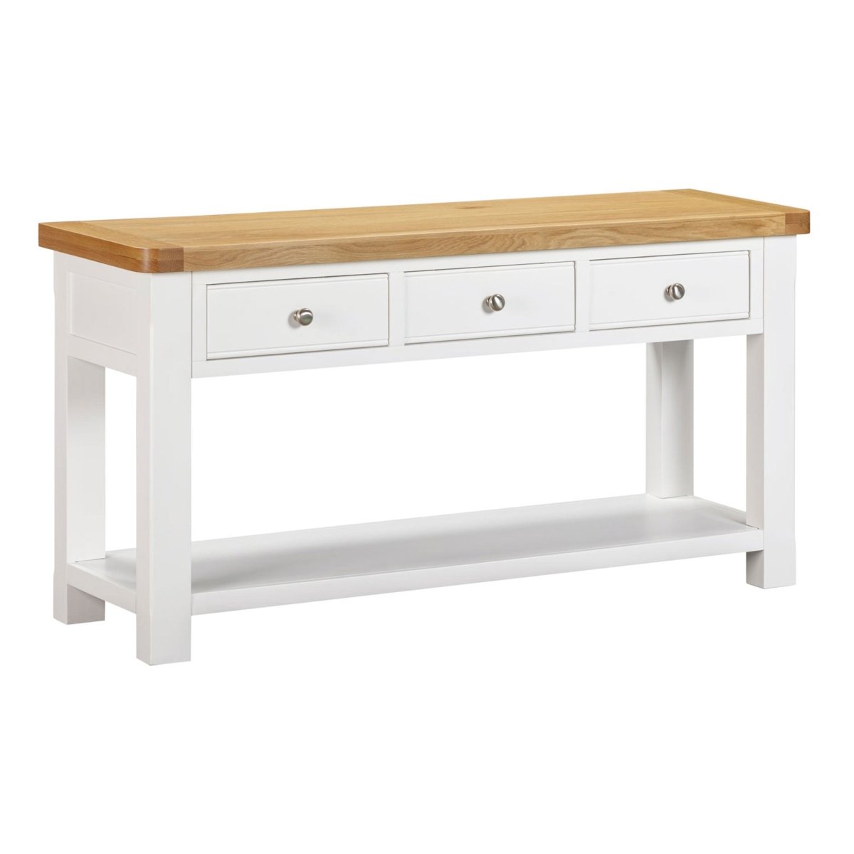 Mayfair Large Console Table – Oak & White - Comfort Furniture
