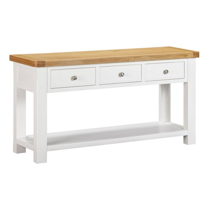Mayfair Large Console Table – Oak & White - Comfort Furniture
