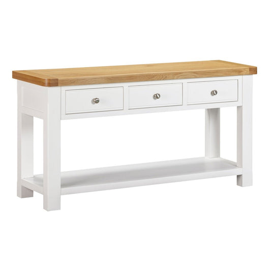Mayfair Large Console Table – Oak & White - Comfort Furniture