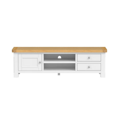 Mayfair Large TV Unit – Oak & White - Comfort Furniture