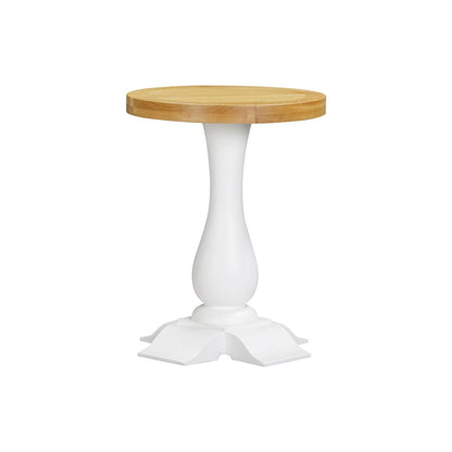 Mayfair Round Wine Table – Oak & White - Comfort Furniture