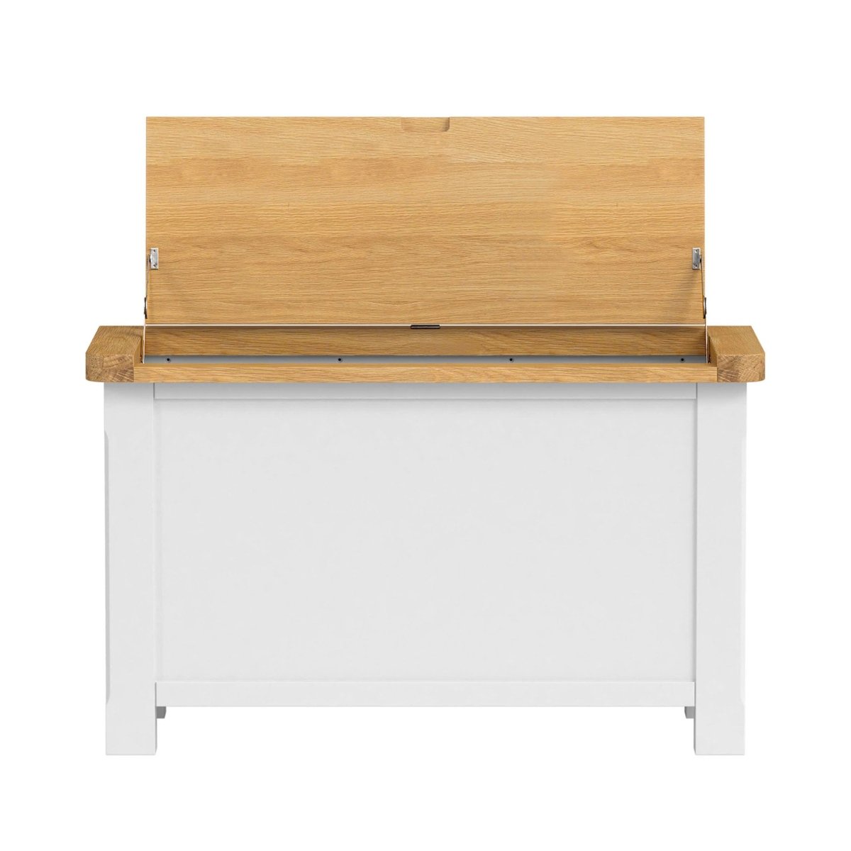 Mayfair Shoe Storage Box – Oak & White - Comfort Furniture