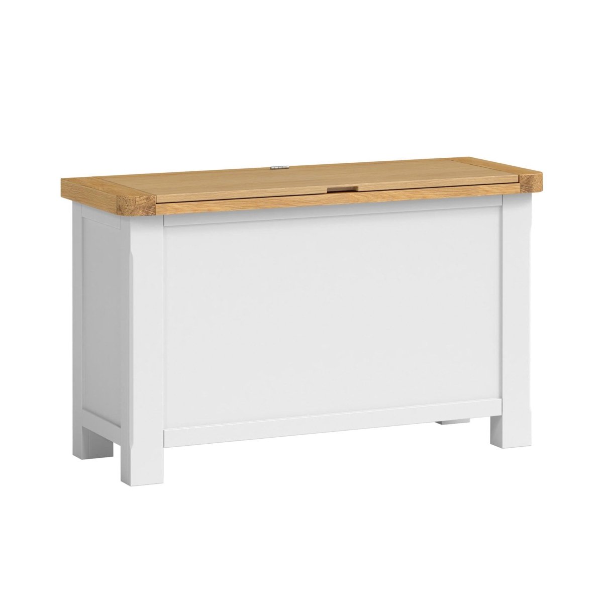 Mayfair Shoe Storage Box – Oak & White - Comfort Furniture