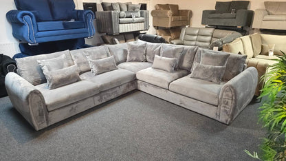 Mirabel Big Corner Sofa in Grey - Comfort Furniture