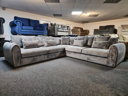 Mirabel Big Corner Sofa in Grey - Comfort Furniture