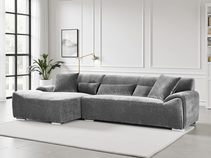 Modena Sofa Charcoal Left Hand - Comfort Furniture